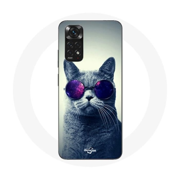 Cover til Xiaomi Redmi Note 11S Kat briller Stil