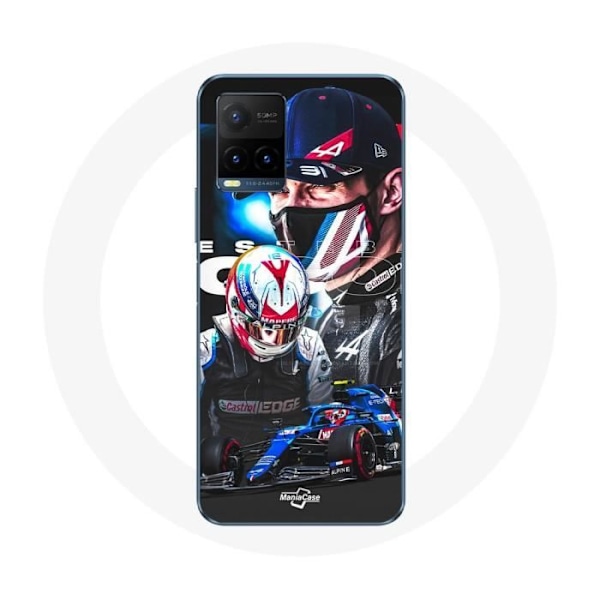 Coque - Maniacase - Vivo Y21s 2021 / Y21 2021 - Formel 1 - Esteban Ocon - Flexibel Svart
