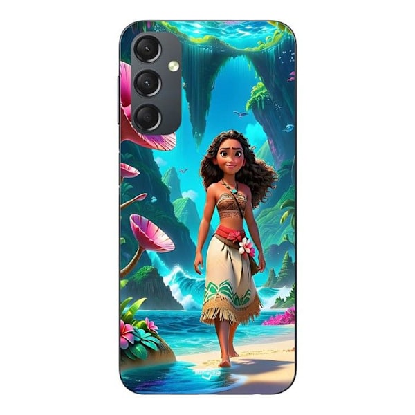 Coque - Maniacase - Samsung Galaxy A24 - Vaiana Art - Mjuk - Svart Silikon