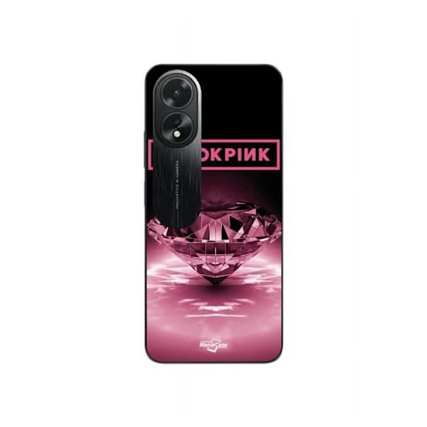 Coque Oppo A38 blackpink diamant svart och rosa Maniacase