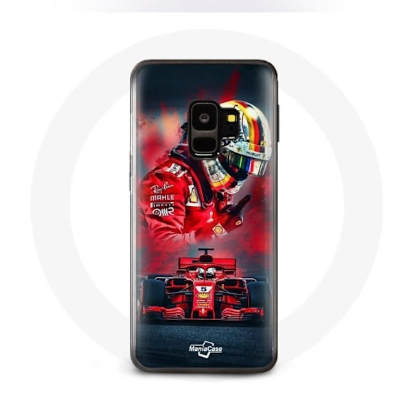 Coque för Samsung Galaxy S9 Plus Formel 1 Sebastian Vettel F1-förare Röd