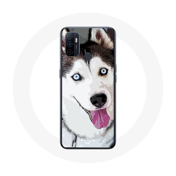 Coque - Husky - Oppo A53 - Vit - Blå Ögon - Mjuk Vit