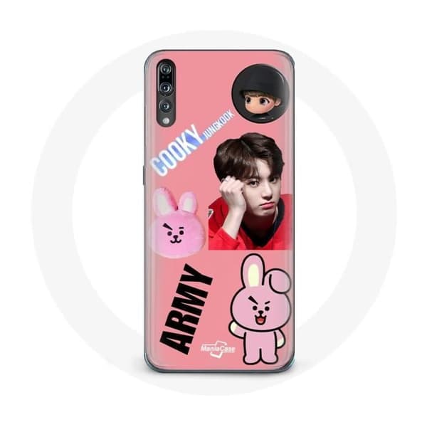 Cover til Huawei P20 - BTS - Cooky - Blødt Silikone - Sort - Dreng Svart