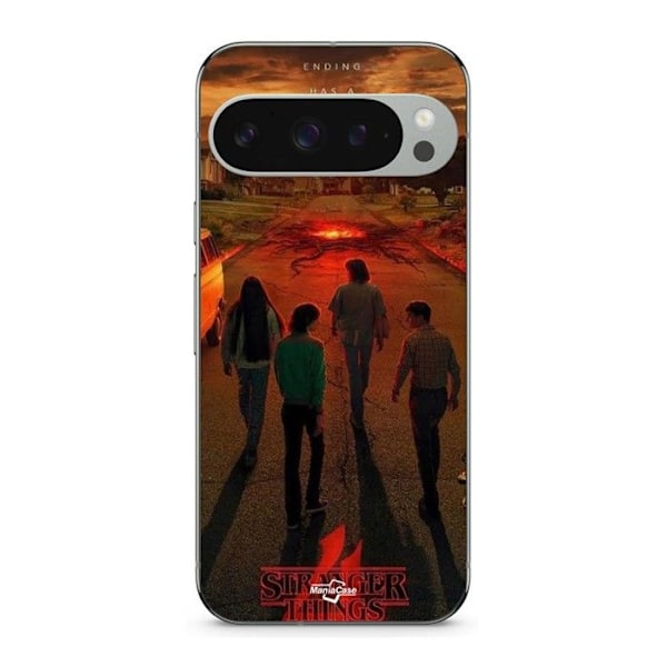 Coque - MANIACASE - Google Pixel 9 Pro - Svart - Mjuk - Stranger Things Säsong 4 Svart