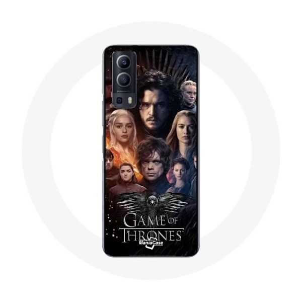 Coque för Vivo Y72 Game of Thrones Säsong 8 Järnetronen Crew Affisch Logo Grå Örn