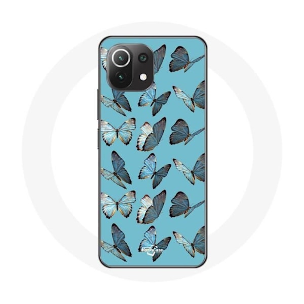 Skydd för Xiaomi Mi 11 Lite - Fjärilar - Flexibel - Skydd - Blå - Unisex Blå