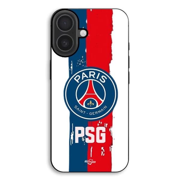 Coque för iPhone 17 PSG-logga vit bakgrund svart