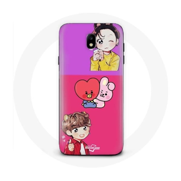 Coque för Samsung Galaxy J5 2017 BTS BT21 Cooky Och Tata Bangtan V Och Jungkook Fanart