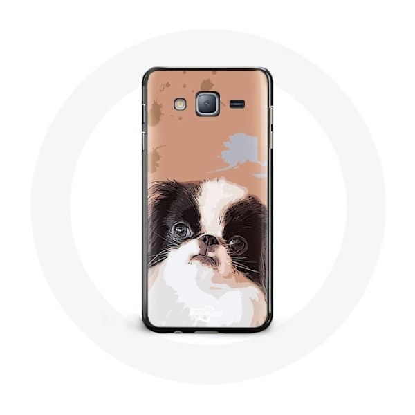 Skydd för Samsung Galaxy J5 2016 Japansk Spaniel Svart och Vit Hundras
