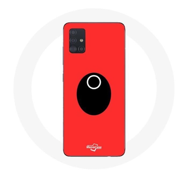 Coque - Samsung - Galaxy A51 - Souple - Rouge - Squid Game mask soldat cirkel