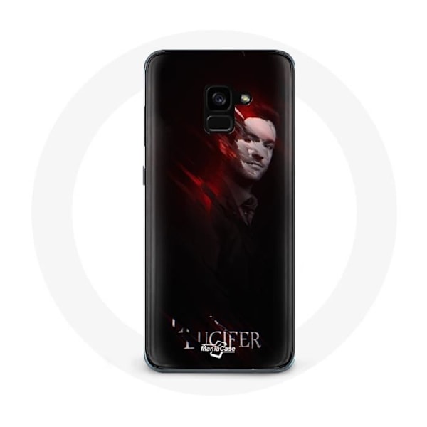 Coque för Samsung Galaxy A8 Plus Lucifer Serie svart bakgrund