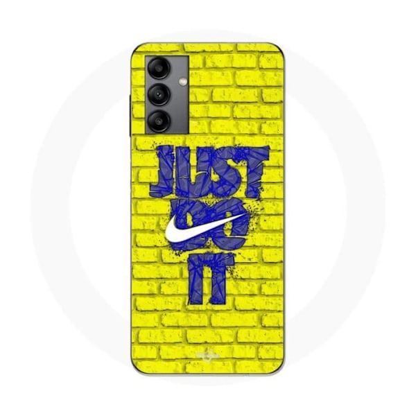Coque Maniacase för Samsung Galaxy A04s logo just do it färg blå framsidan gul