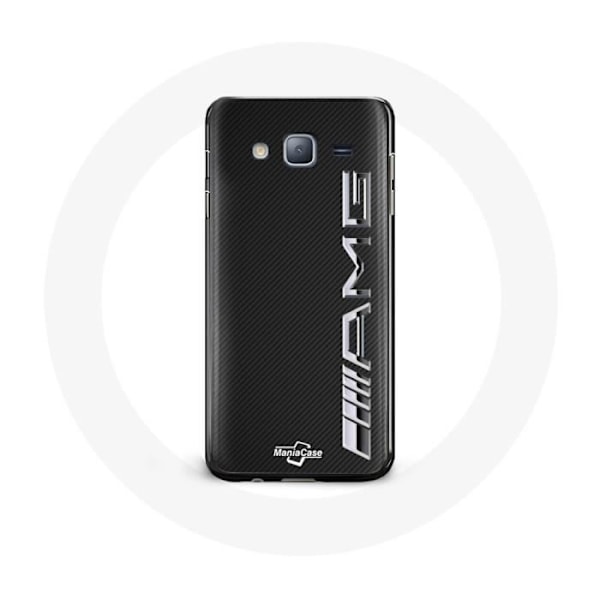 Coque för Samsung Galaxy A3 AMG-logotyp Kolfibertextur