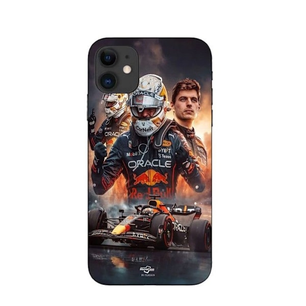 Coque Maniacase för Iphone 11 Max Verstappen F1 konsttapet svart