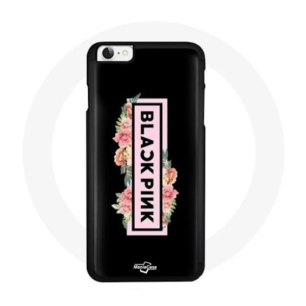 Coque för Iphone 8 Blackpink K-pop Grupp Logo Svart Rosa Svart Bakgrund
