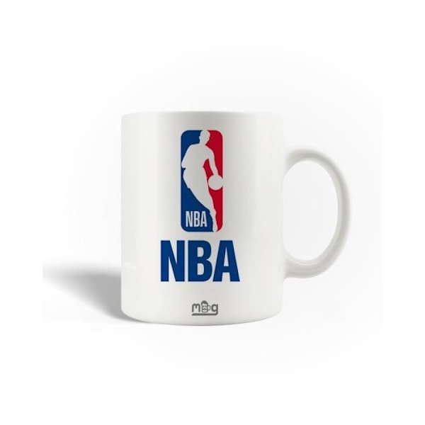 Mugg i keramik NBA sportlogotyp röd blå