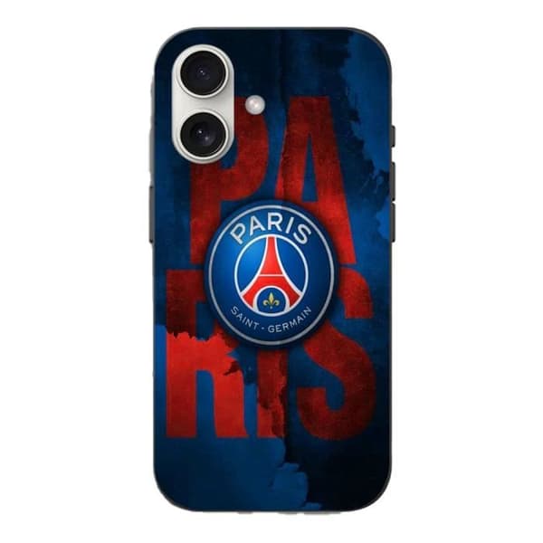 Coque - Paris Saint Germain - Iphone 16 Plus - Blød - Blå - Sportslogo