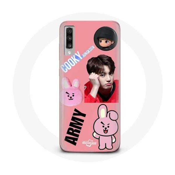 Coque för Samsung Galaxy A70 BTS Bangtan Kille BT21 Cooky Jungkook ARMY