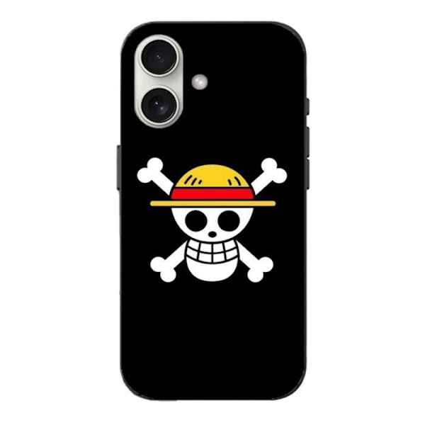 Coque - One Piece - Iphone 16 Plus - Piratflag - Stråhat - Fleksibel