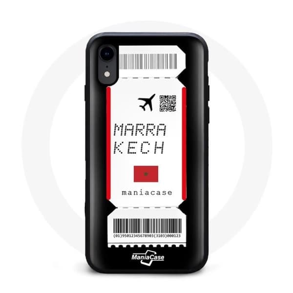 Coque iPhone XS flygbiljett Marrakech