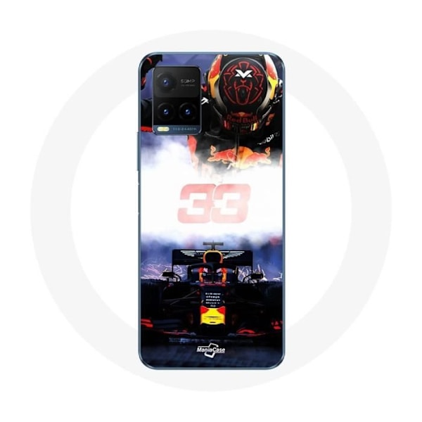 Coque - Maniacase - Vivo Y21s 2021 / Y21 2021 - Formule 1 - Max Verstappen - Svart Röd Gul Svart