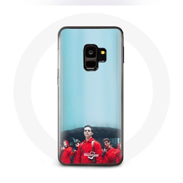 Coque för Samsung S9 plus La casa de papel Berlin Rio och Tokyo Blå bakgrund
