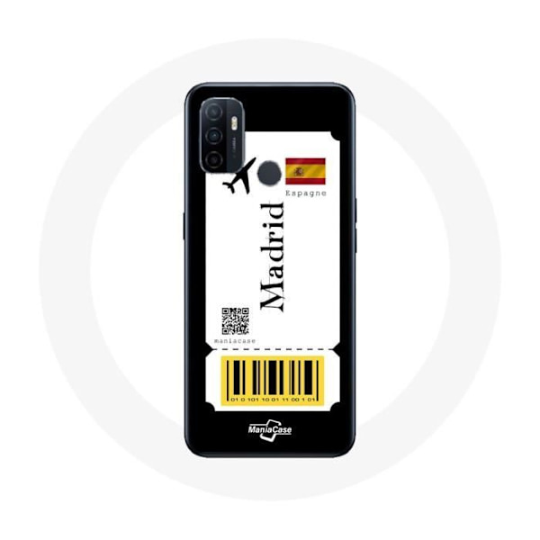 Coque - Oppo - A53 - Blød - Sort - Flybillet Madrid Spanien
