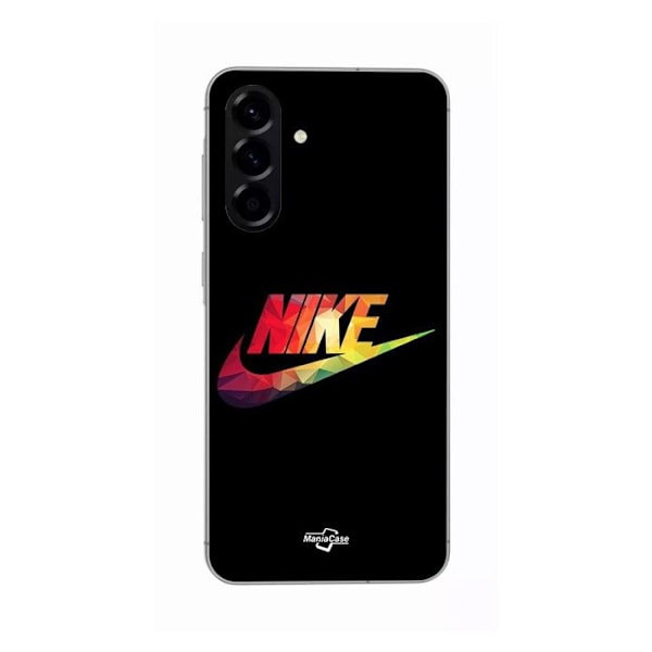 Coque - Maniacase - Samsung Galaxy A56 - Silikon - Mjuk - Nike-logotyp färgglad Svart