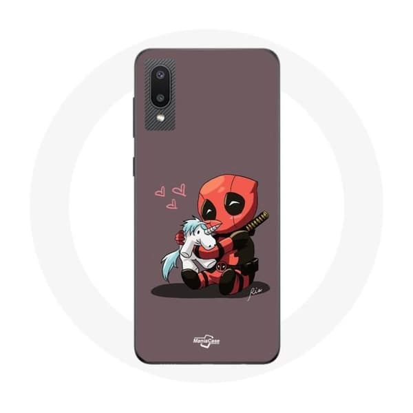 Coque pour Samsung Galaxy A02 DeadPool unicorne