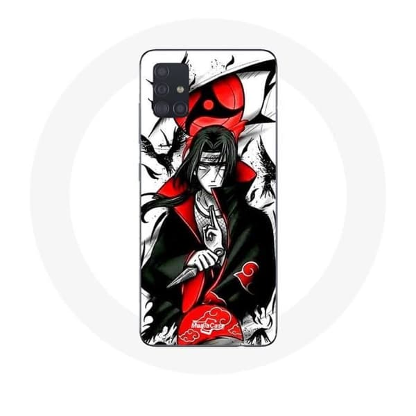 Coque pour Samsung Galaxy A51 Itachi Uchiwa Naruto Anime Teaser