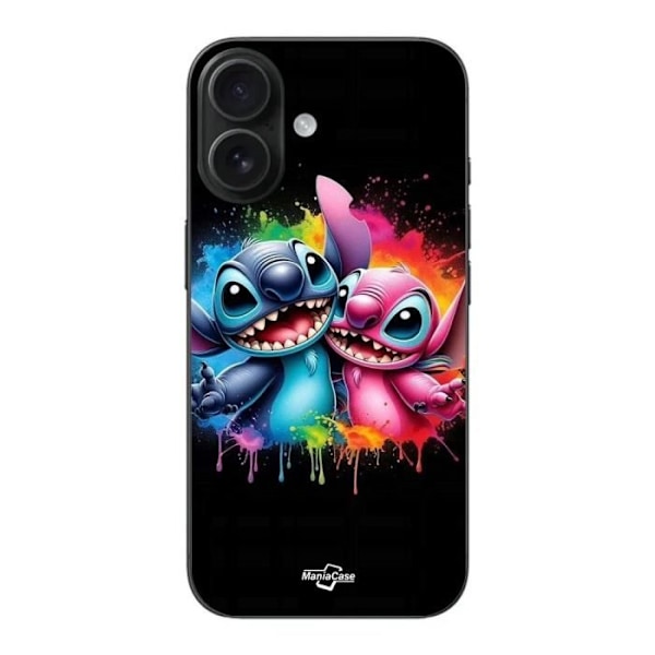 Coque Iphone 16 Plus - Maniacase - Stitch Angel - Mjuk - Färgglad - Vardagsbekydd Färgad
