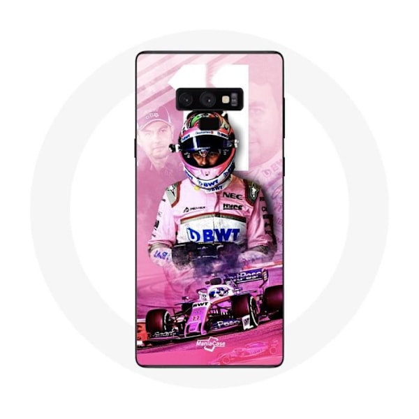 Coque för Samsung Galaxy Note 9 Formel 1 Sergio Pérez F1-förare Rosa