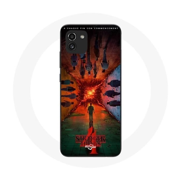 Coque för Samsung Galaxy A03 Stranger Things Säsong 4 Affisch Utrustningar i Den Nya Teorin