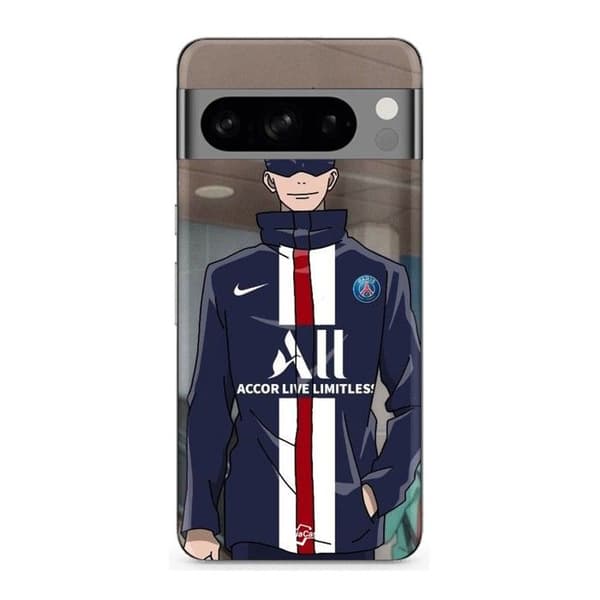 Kuori Google Pixel 8 Pro Paris Saint Germain anime svart