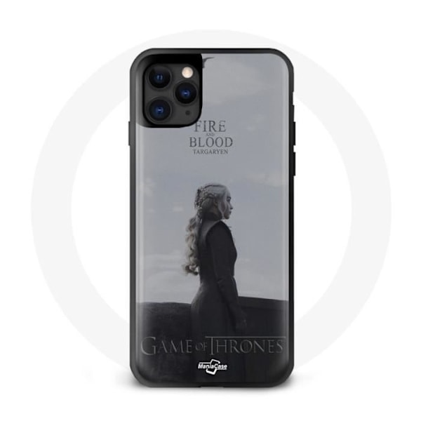 Coque - Maniacase - Iphone 13 Mini - Game of Thrones - Grå logotyp - Flexibel Svart