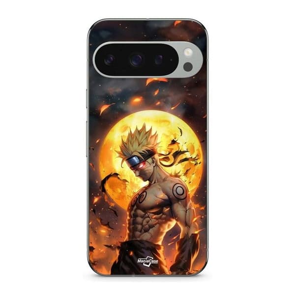 Kuori Google Pixel 9 Pro tummasta Naruto kuusta 3D svart