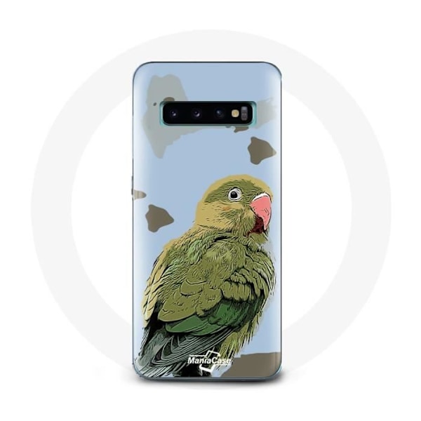 Skyddsfodral för Samsung Galaxy S10 Papegojor Grön