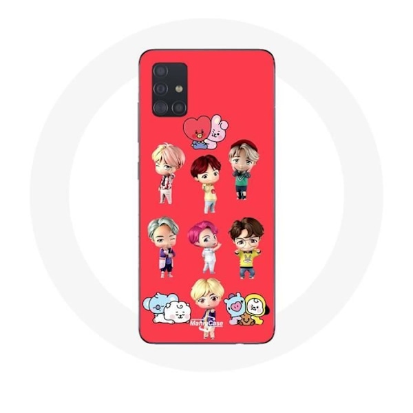 Coque för Samsung Galaxy A71 BTS TinyTAN Animation BT21 Affisch