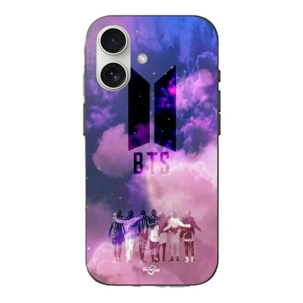 Coque - BTS - Iphone 16 Plus - Mjuk - Svart - Kpop-logotyp