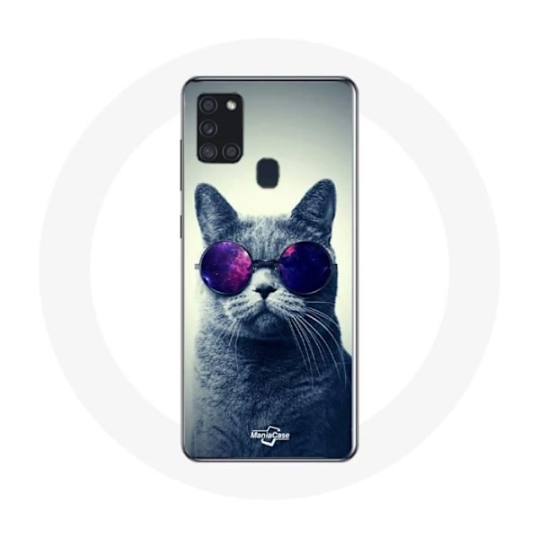 Coque Samsung Galaxy A21S Chat Glasögon Stil