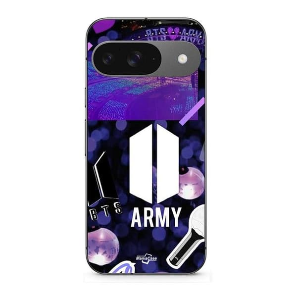 Skal för Google Pixel 9 BTS armé logotyp Bangtan Subs svart