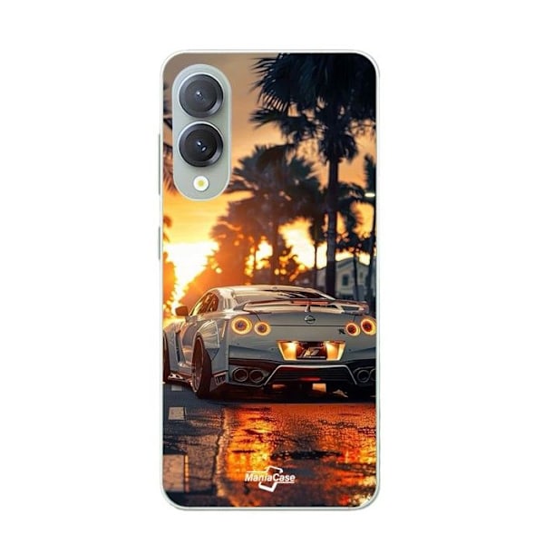 Telefonfodral - Maniacase - Samsung Galaxy S25 Edge - Silikon - Mjuk - Solnedgång Svart