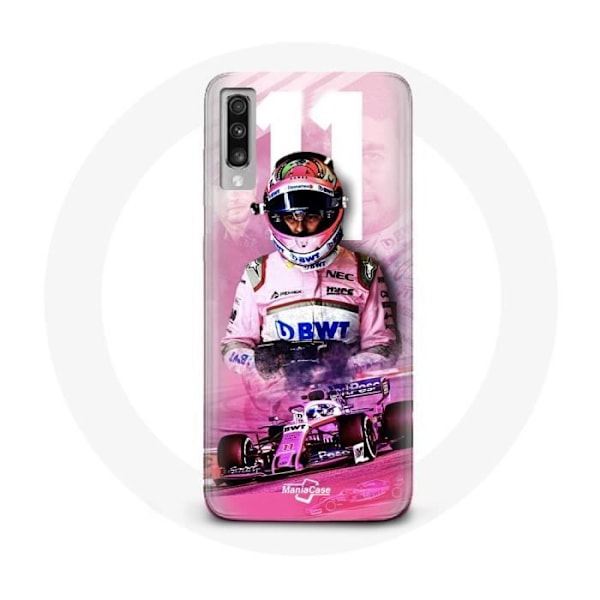 Coque för Samsung Galaxy A50 Formule 1 Sergio Pérez F1-förare Rosa