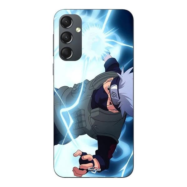 Coque til Samsung Galaxy A54 Naruto maske kraft Maniacase Svart