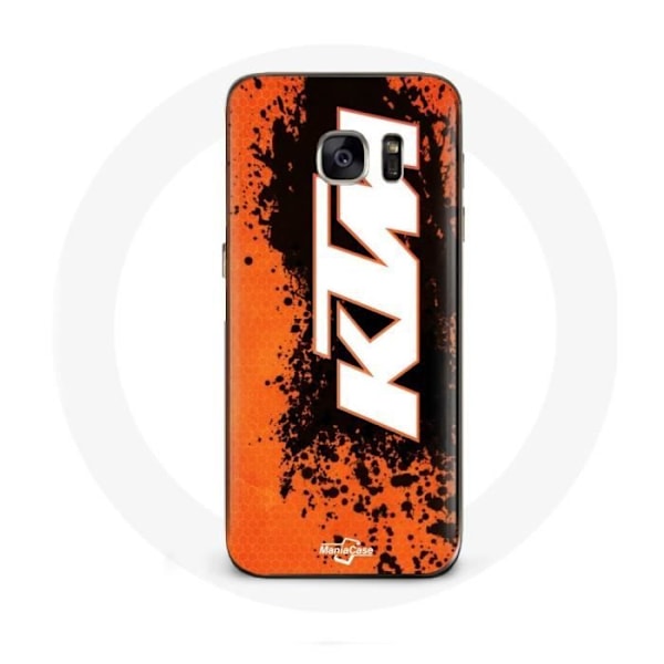 Coque för Samsung Galaxy S6 edge KTM-logotyp vit bakgrund orange