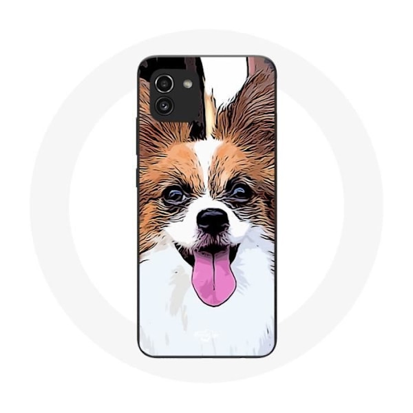 Coque Samsung Galaxy A03 Continentaltäveln Papillon Valp Vit och brun