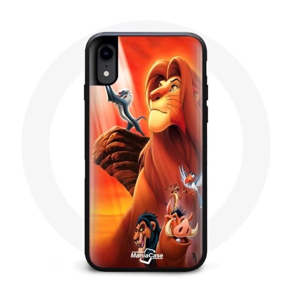 Coque - Maniacase - Iphone X - Løve konge Simba - Blød - Sort Svart