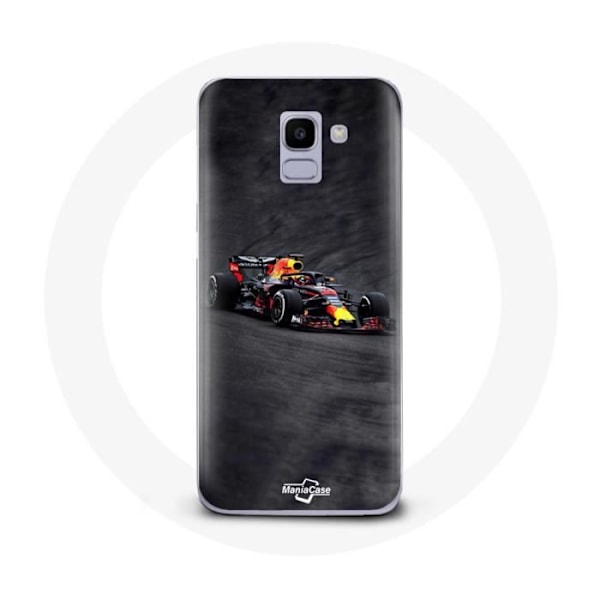 Skal för Samsung Galaxy A6 2018 Formule 1 Max Verstappen F1 svart röd och gul