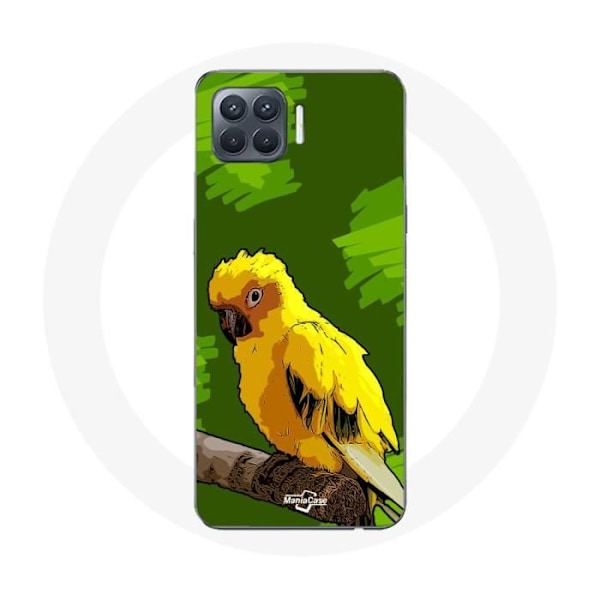 Coque för Oppo A93 Grön bakgrund med gula papegojor