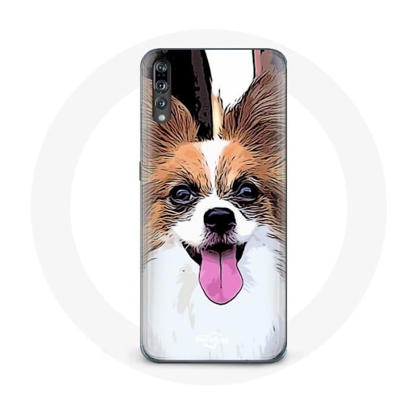 Coque för Samsung Galaxy P20 Pro Kontinentalt dvärgspets Papillon Vit och brun valp